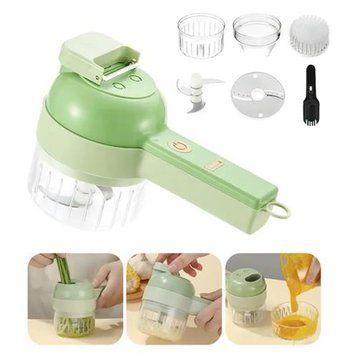 Електрична овочерізка 4в1 FOOD CHOPPER міні слайсер 907-38 (50) 02423 фото